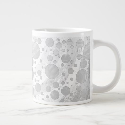 Rainy Sky Gray Polka Dots Grote Koffiekop (Rechts)