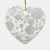 Rainy Sky Gray Polka Dots Keramisch Ornament (Voorkant)