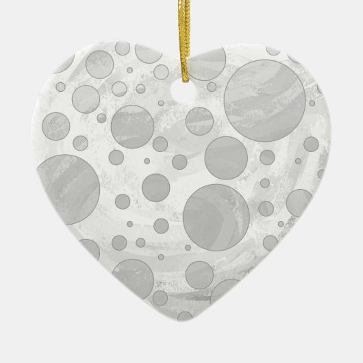 Rainy Sky Gray Polka Dots Keramisch Ornament (Voorkant)