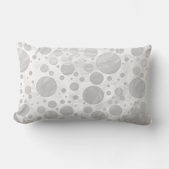 Rainy Sky Gray Polka Dots Kussen (Voorkant)
