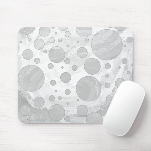 Rainy Sky Gray Polka Dots Muismat (Met muis)