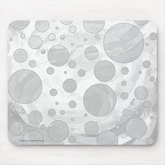 Rainy Sky Gray Polka Dots Muismat (Voorkant)