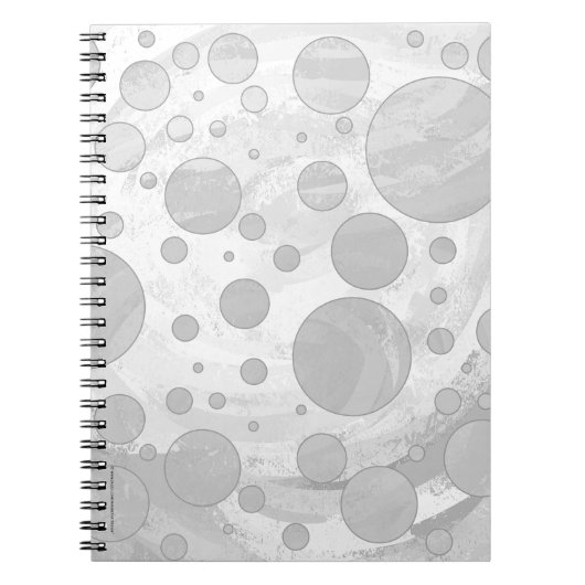 Rainy Sky Gray Polka Dots Notitieboek (Voorkant)