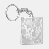 Rainy Sky Gray Polka Dots Sleutelhanger (Voorkant Links)