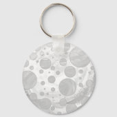 Rainy Sky Gray Polka Dots Sleutelhanger (Voorkant)