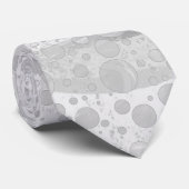 Rainy Sky Gray Polka Dots Stropdas (Opgerold)
