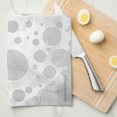 Rainy Sky Gray Polka Dots Theedoek (Quarter Fold)