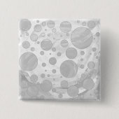Rainy Sky Gray Polka Dots Vierkante Button 5,1 Cm (Voorkant)