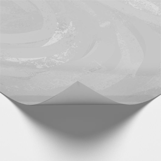 Rainy Sky Gray Swirl Cadeaupapier (Hoek)