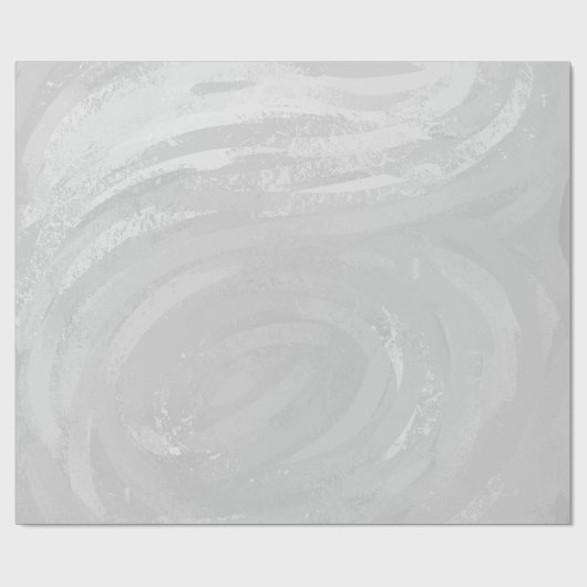 Rainy Sky Gray Swirl Cadeaupapier (Vlak)