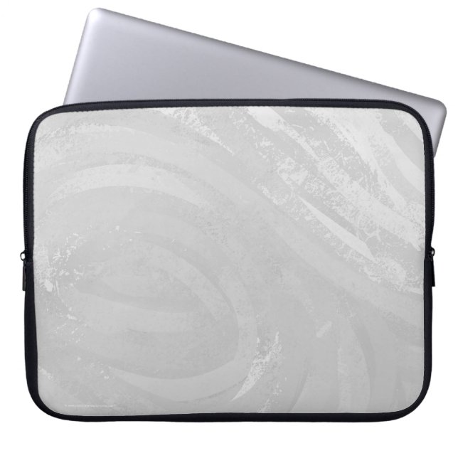 Rainy Sky Gray Swirl Laptop Sleeve (Voorkant)