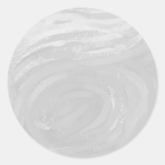 Rainy Sky Gray Swirl Ronde Sticker (Voorkant)