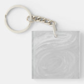 Rainy Sky Gray Swirl Sleutelhanger (Voorkant)
