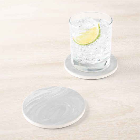 Rainy Sky Gray Swirl Zandsteen Onderzetter (Zijkant)