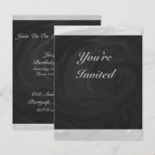 Rainy Sky Grey en Black Monogram Kaart (Voorkant / Achterkant)