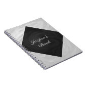 Rainy Sky Grey en Black Monogram Notitieboek (Rechterzijde)