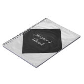 Rainy Sky Grey en Black Monogram Notitieboek (Linkerzijde)