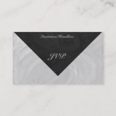 Rainy Sky Grey en Black Monogram Visitekaartje (Achterkant)