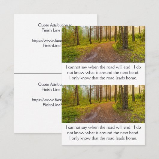 Rainy Spring Faith Road Inspiration Card Save The Date (Voorkant / Achterkant)