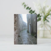 Rainy Street in Erice Sicily Briefkaart (Staand voorkant)