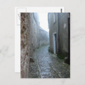 Rainy Street in Erice Sicily Briefkaart (Voorkant / Achterkant)