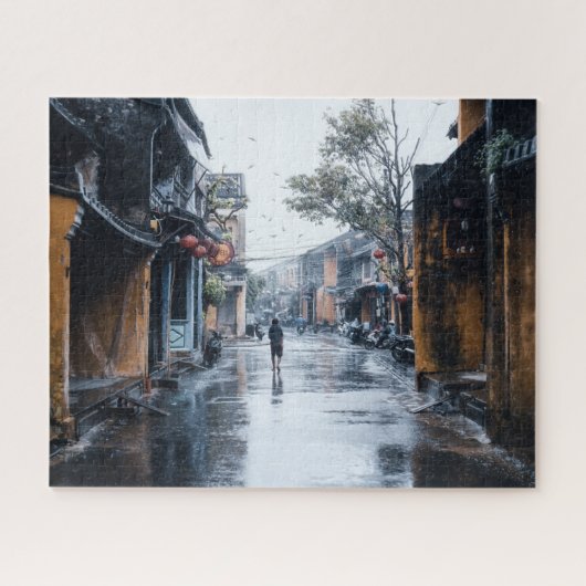 Rainy Streets uit Vietnam Legpuzzel (Horizontaal)
