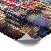 Rainy Tokyo Night Street Poster (Hoek)