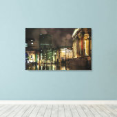 Rainy Trafalgar Square Canvas Afdruk (Insitu (Houten vloer))