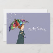 Rainy Weather Baby shower Uitnodiging (Achterkant)