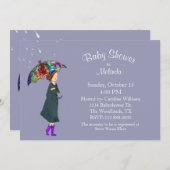 Rainy Weather Baby shower Uitnodiging (Voorkant / Achterkant)