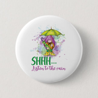 Rainy Weather Gnome Ronde Button 5,7 Cm
