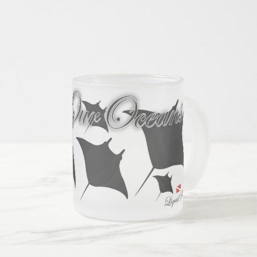 Raio de Manta - salvar nossos oceanos Matglas Koffiemok (Voorkant rechts)