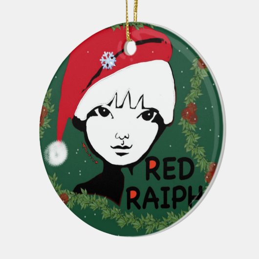 Raiph Tree hing Keramisch Ornament (Links)