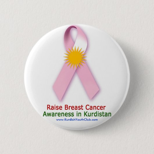 Raise Breast Cancer Awareness in Kurdistan Ronde Button 5,7 Cm (Voorkant)