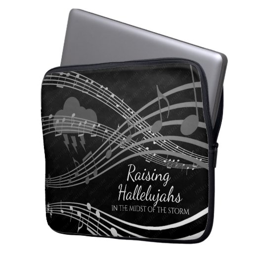 RAISE HALLELUJAHS Persoonlijk zwart Laptop Sleeve (Voorkant Links)