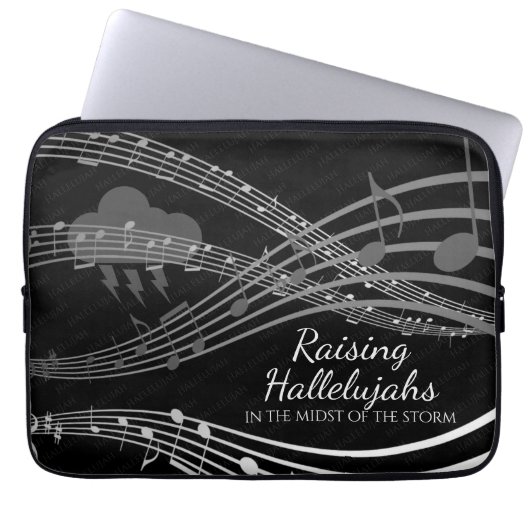 RAISE HALLELUJAHS Persoonlijk zwart Laptop Sleeve (Voorkant)