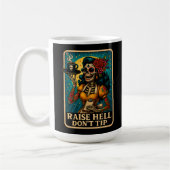 Raise Hell Skeleton serveerster Retro Koffiemok (Links)