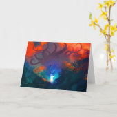 Raise Hell Unique RPG Gamer Christmas Holiday Kaar Kaart (Gele Bloem)