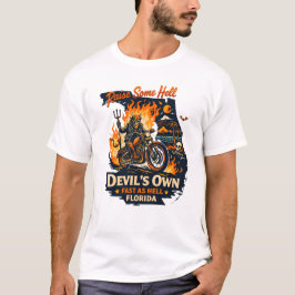Raise Some Hell Vintage Biker Design T-shirt