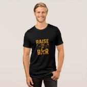 Raise The Bar Fitness Motivation Design Tri-Blend Shirt (Voorkant volledig)