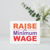 Raise the Minimum Wage Briefkaart (Staand voorkant)