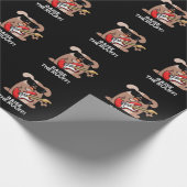Raise the Ruuf Funny Dog Pun Dark BG Cadeaupapier (Hoek)