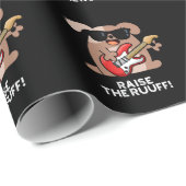 Raise the Ruuf Funny Dog Pun Dark BG Cadeaupapier (Rol Hoek)