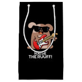 Raise the Ruuf Funny Dog Pun Dark BG Klein Cadeauzakje (Voorkant)