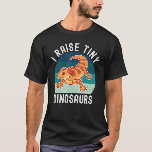Raise Tiny Dinosaur Cute Bearded Dragon Reptile Li T-shirt (Voorkant)