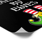 Raised By Elves Funny Christmas Family Elves Squad Poster (Hoek)