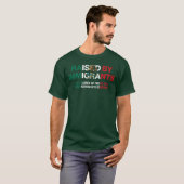 Raised by Immigrants Meican American Pride on Back T-shirt (Voorkant volledig)