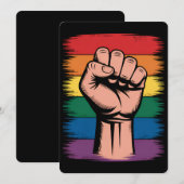 Raised First Pride Rainbow LGBTQ-ondersteuningsrec Kaart (Voorkant / Achterkant)