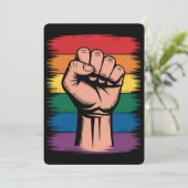 Raised First Pride Rainbow LGBTQ-ondersteuningsrec Kaart (Staand voorkant)