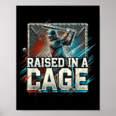 Raised In A Cage Baseball Training, Batting Cage D Poster (Voorkant)
